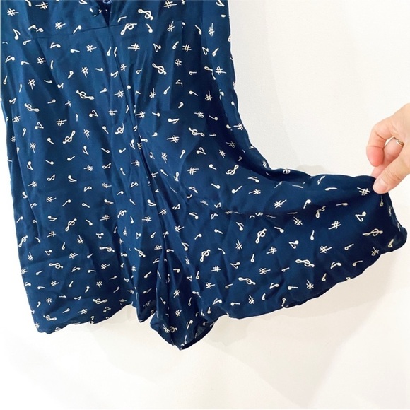 Reformation navy blue Musical note short romper - Picture 5 of 10